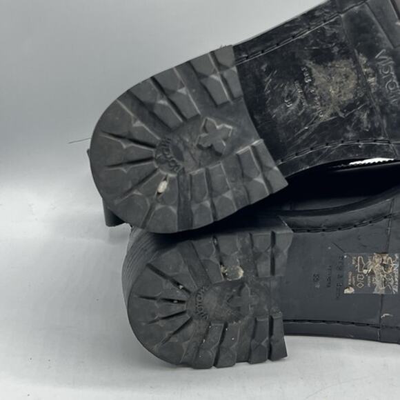 Rag & Bone Boots Womens 8 EU 38 Black Leather Ankle Vibram Cannon Zip Combat - Picture 9 of 14